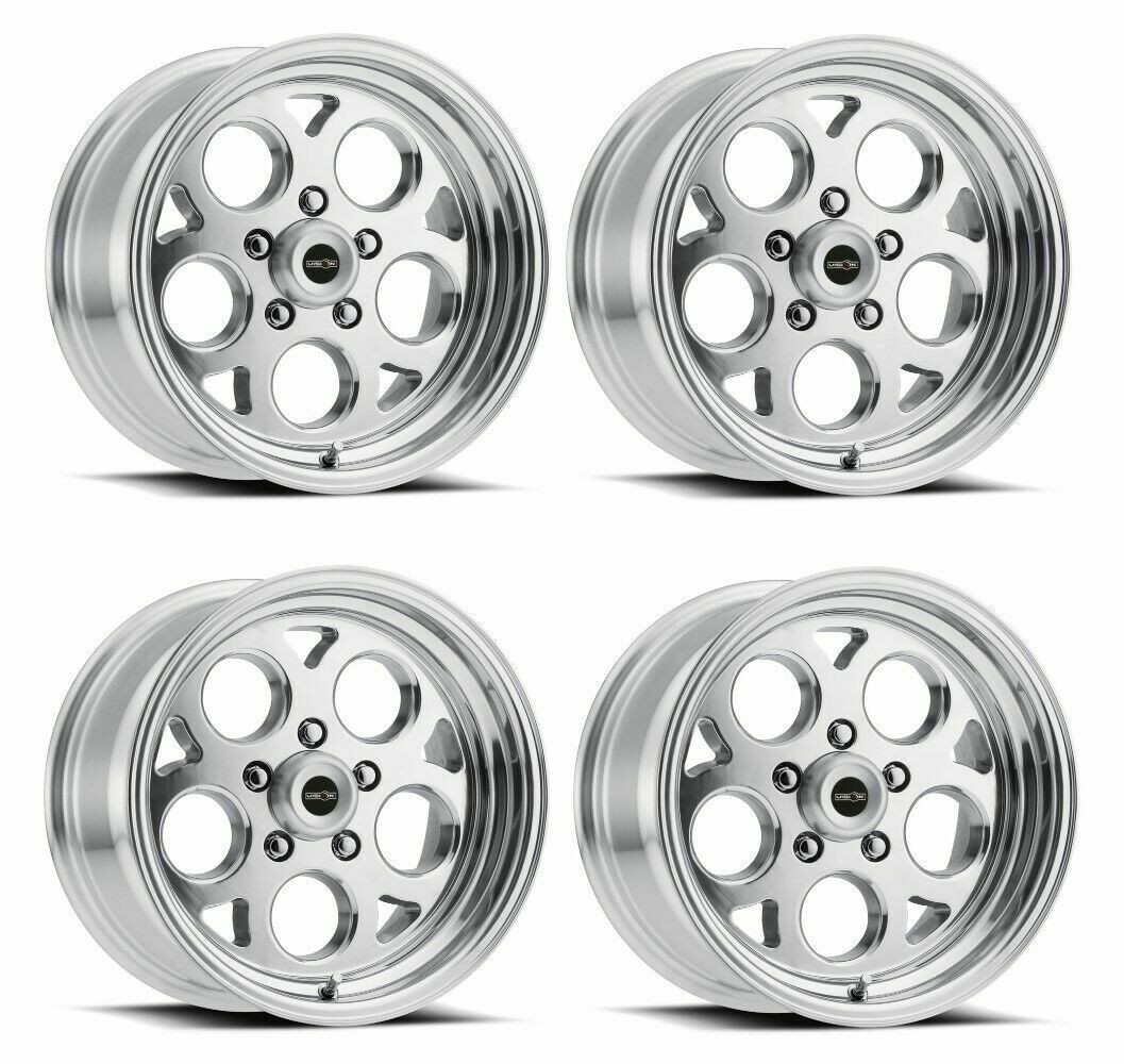 Set 4 15" Vision 561 Sport Mag Polished 15x8 Wheels 5x5 (5x127) 0mm Rims