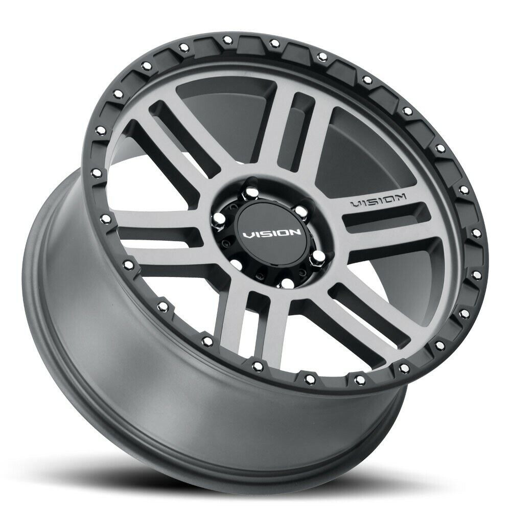 Set 4 17" Vision 354 Manx 2 Satin Grey 17x9 Wheels 8x6.5 (8x165.1) 12mm Rims