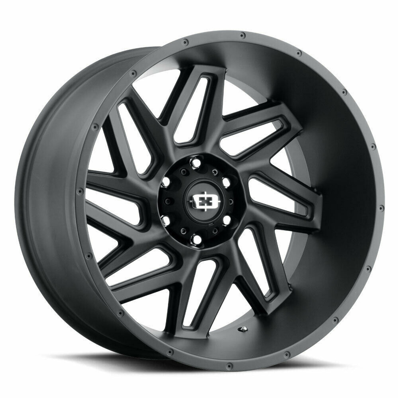 Set 4 20" Vision Off-Road 361 Spyder Satin Black Wheels 20x9 6x135 12mm Rims