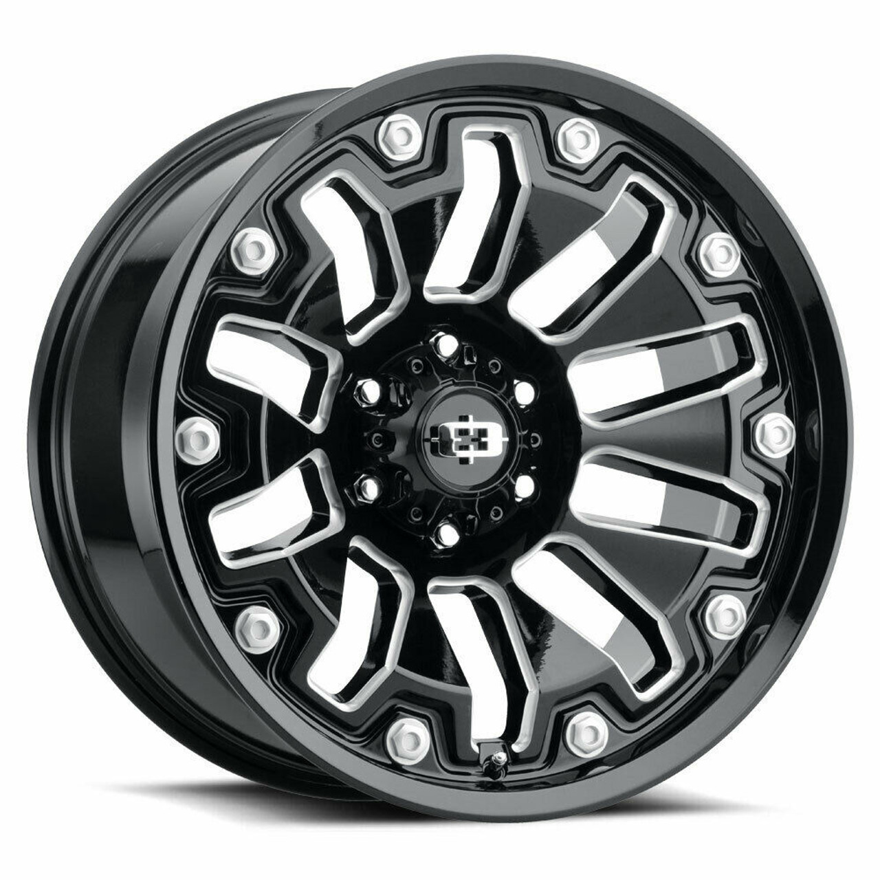 Set 4 20" Vision 362 Armor Gloss Black Milled Spoke Wheels 20x9 8x6.5 Rims 12mm