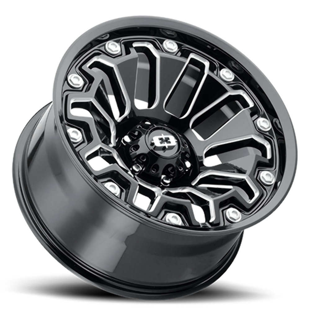 Set 4 20" Vision 362 Armor Gloss Black Milled Spoke Wheels 20x9 8x6.5 Rims 12mm