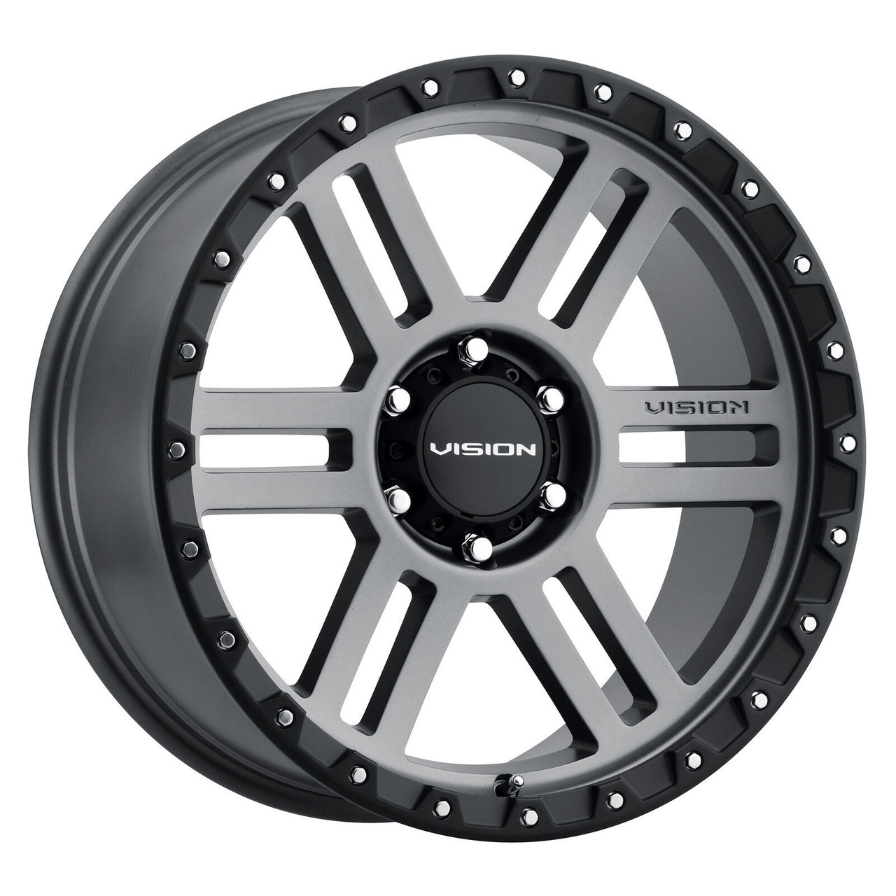 Set 4 17" Vision Off-Road 354 Manx 2 Satin Grey Wheels 17x9 6x5.5 Rims 12mm