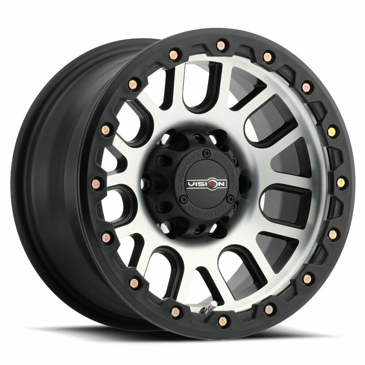 Set 4 18" Vision Off-Road 111 Nemesis Black Machined Face Wheels 18x9 6x5.5 0mm