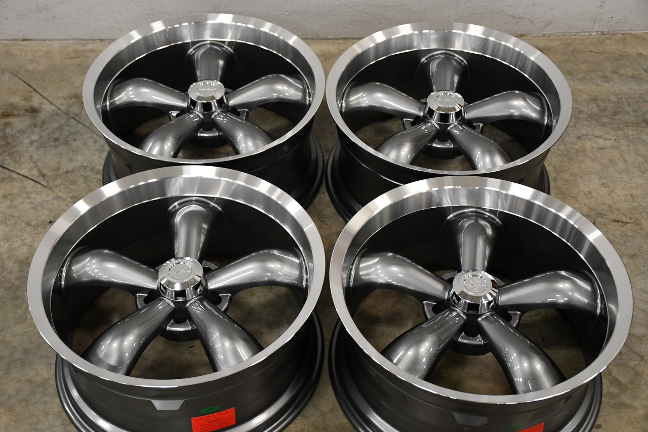 Set 4 18" Vision 142 Legend 5 Gunmetal Machined Lip 18x8.5 Wheels 5x115 10mm Rims