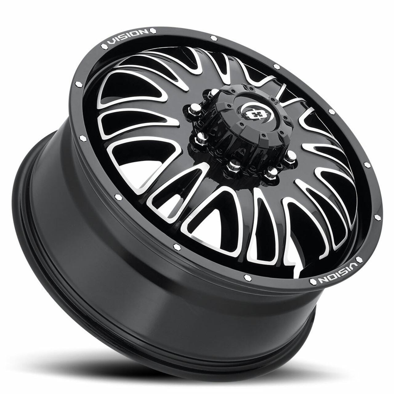 20" Vision HD 401 Rival Gloss Black Machined Front Wheel 20x8.25 8x210 105.5mm