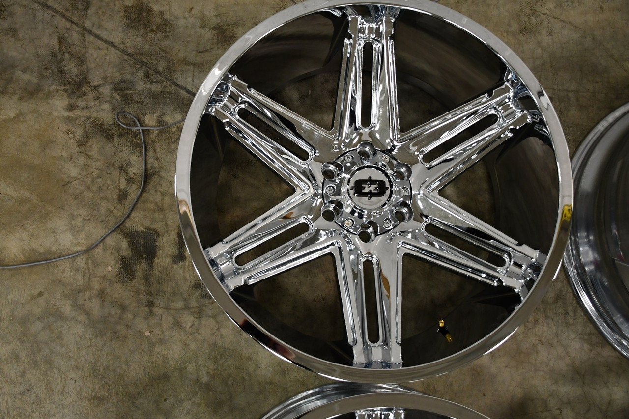 22" Vision Off-Road 363 Razor Chrome Wheel 22x12 6x5.5 Lifted Truck Rim -51mm