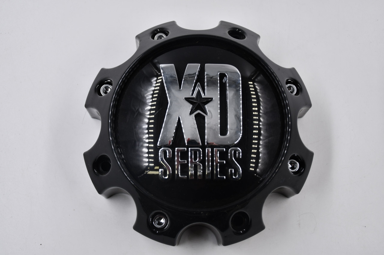 XD Series Gloss Black w/Chrome Logo Wheel Center Cap Hub Cap