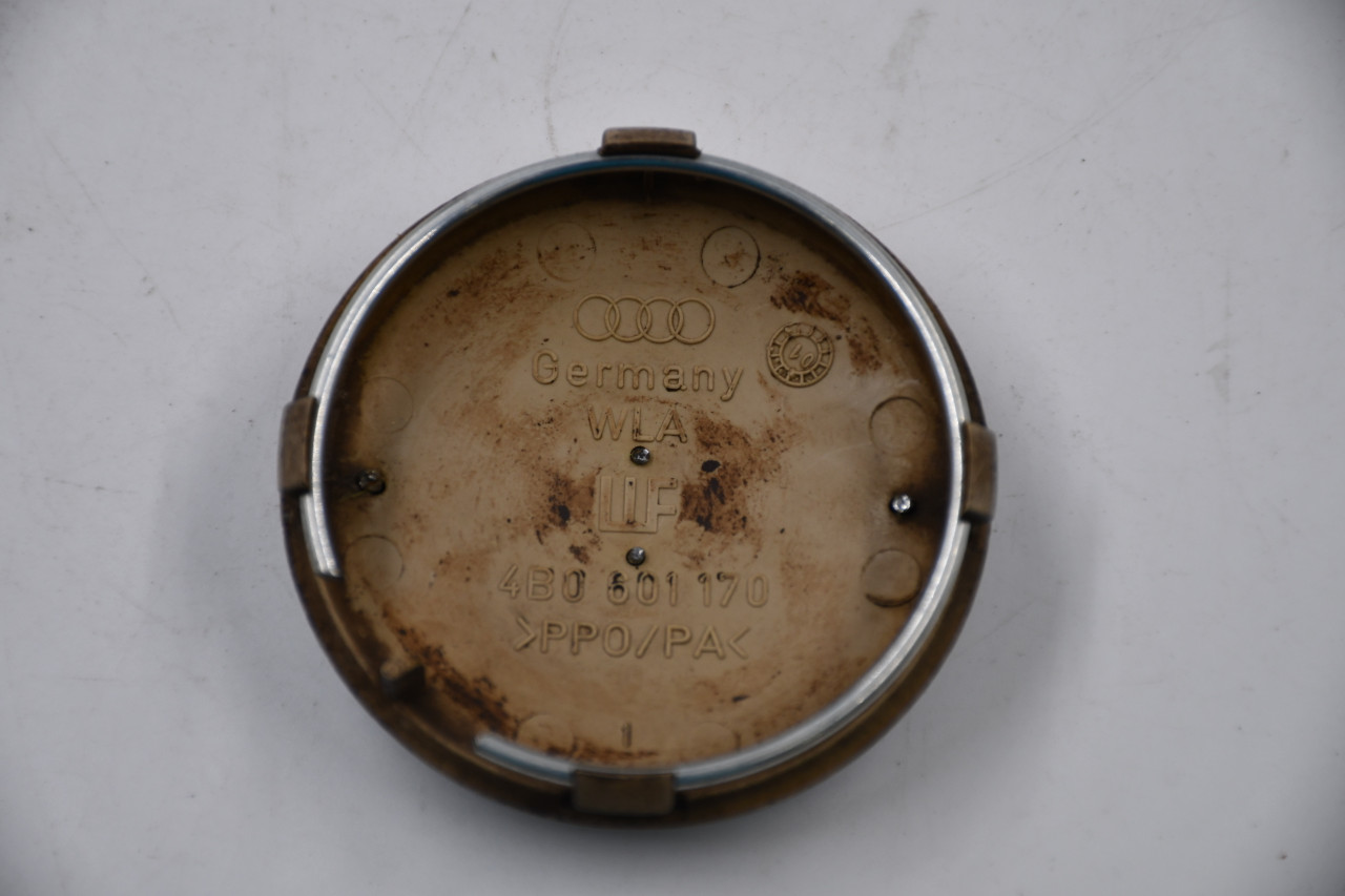 Audi Gray w/ Chrome Logo Wheel Center Cap Hub Cap 4B0601170(GR) 2.25" Audi Sanp in