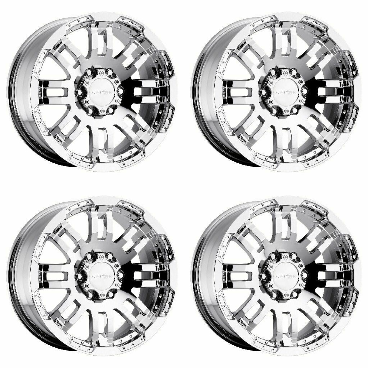 Set 4 20" Vision Off-Road 375 Warrior Chrome Wheels 20x9 6x5.5 Truck Rims 18mm Set 4 20" Vision Off-Road 375 Warrior Chrome Wheels 20x9 6x5.5 Truck Rims 18mm