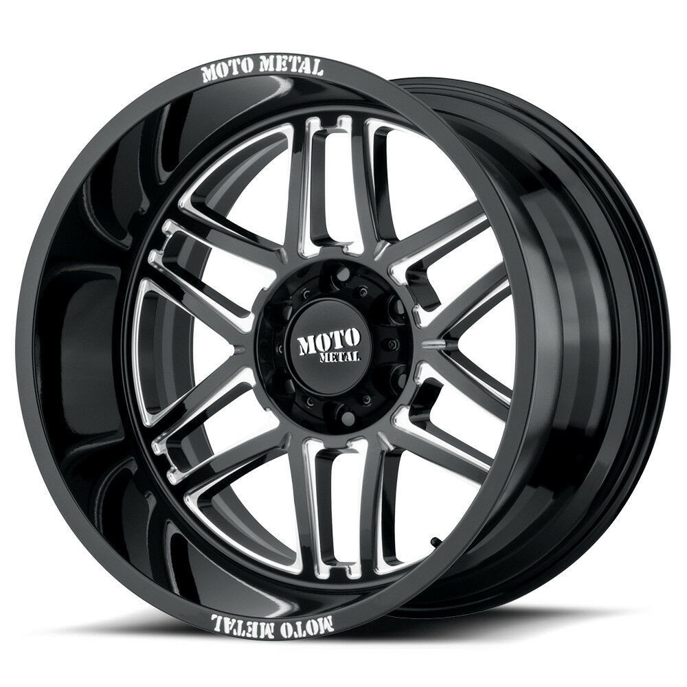 Set 4 Moto Metal MO992 Folsom 20x10 8x170 Gloss Black Milled Wheels 20" -18mm