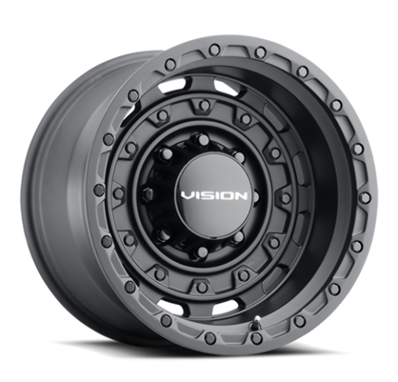 18" Vision Off-Road 403 Tactical Satin Black Wheel 18x9.5 8x170 Lifted Rim -18mm