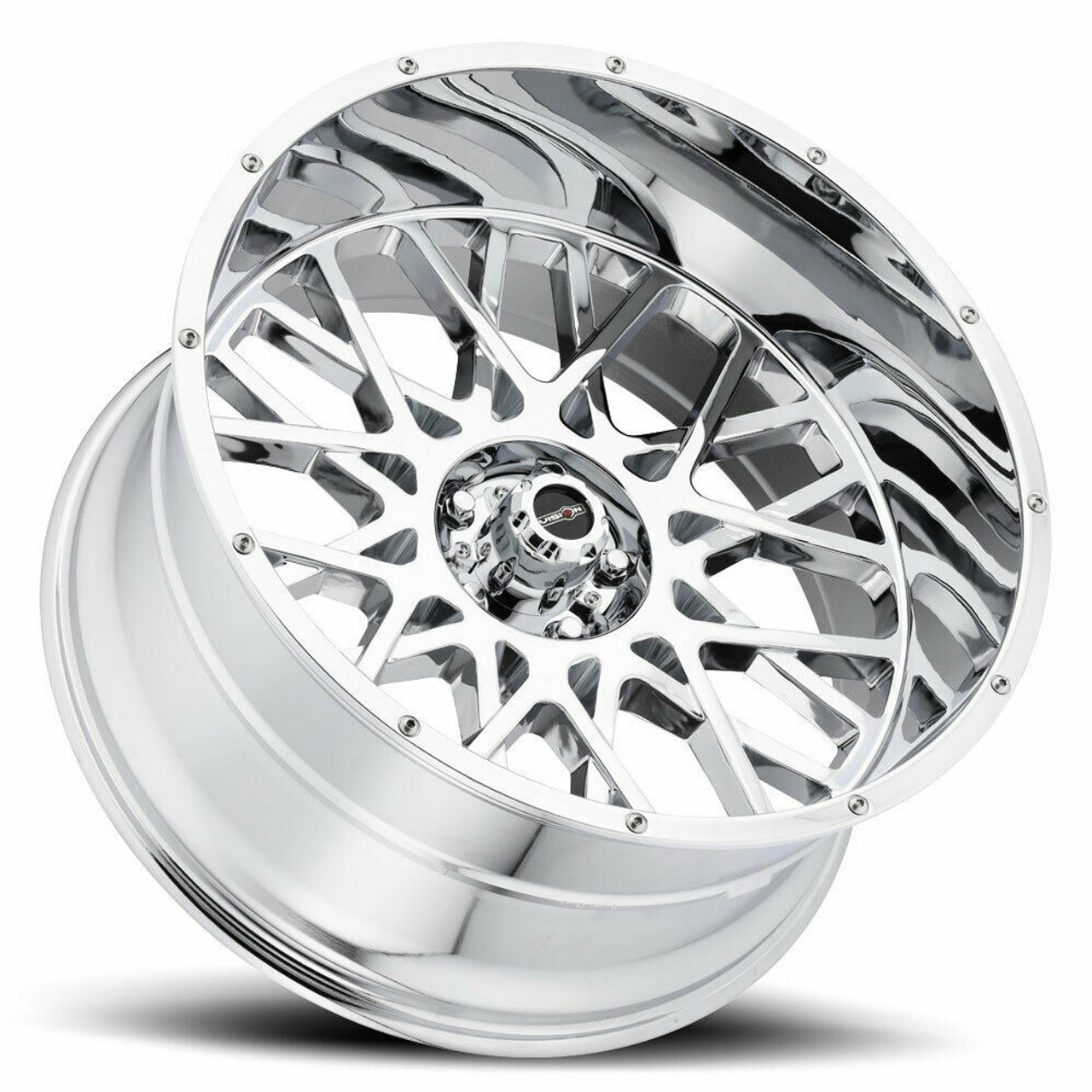 Set 4 22" Vision Off-Road 412 Rocker Chrome Wheels 22x12 8x180 Truck Rims -51mm