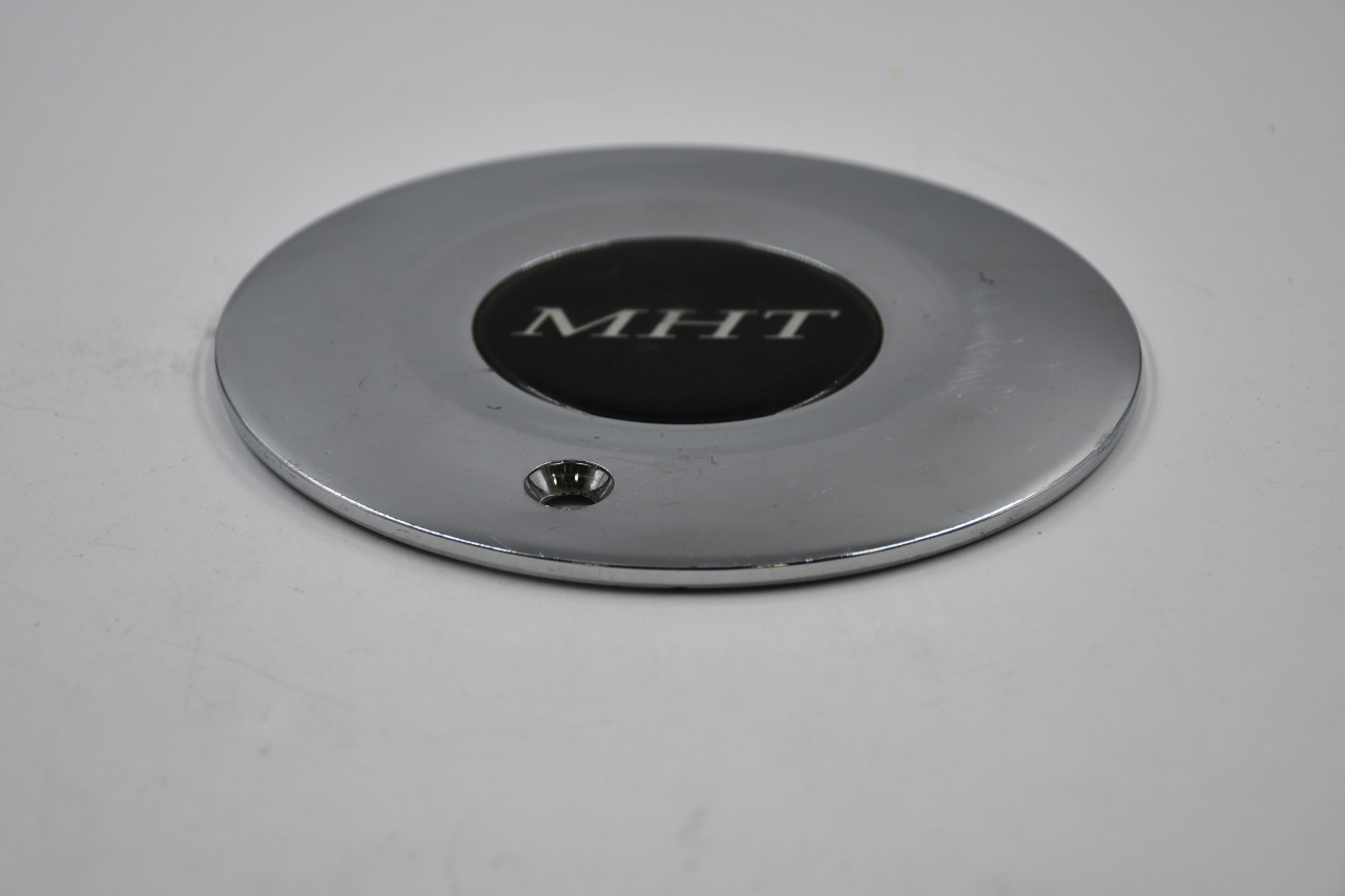MHT Chrome w/ Black & Chome Logo Wheel Center Cap Hub Cap MH1027(CHR) 6.25" MHT Chrome Logo