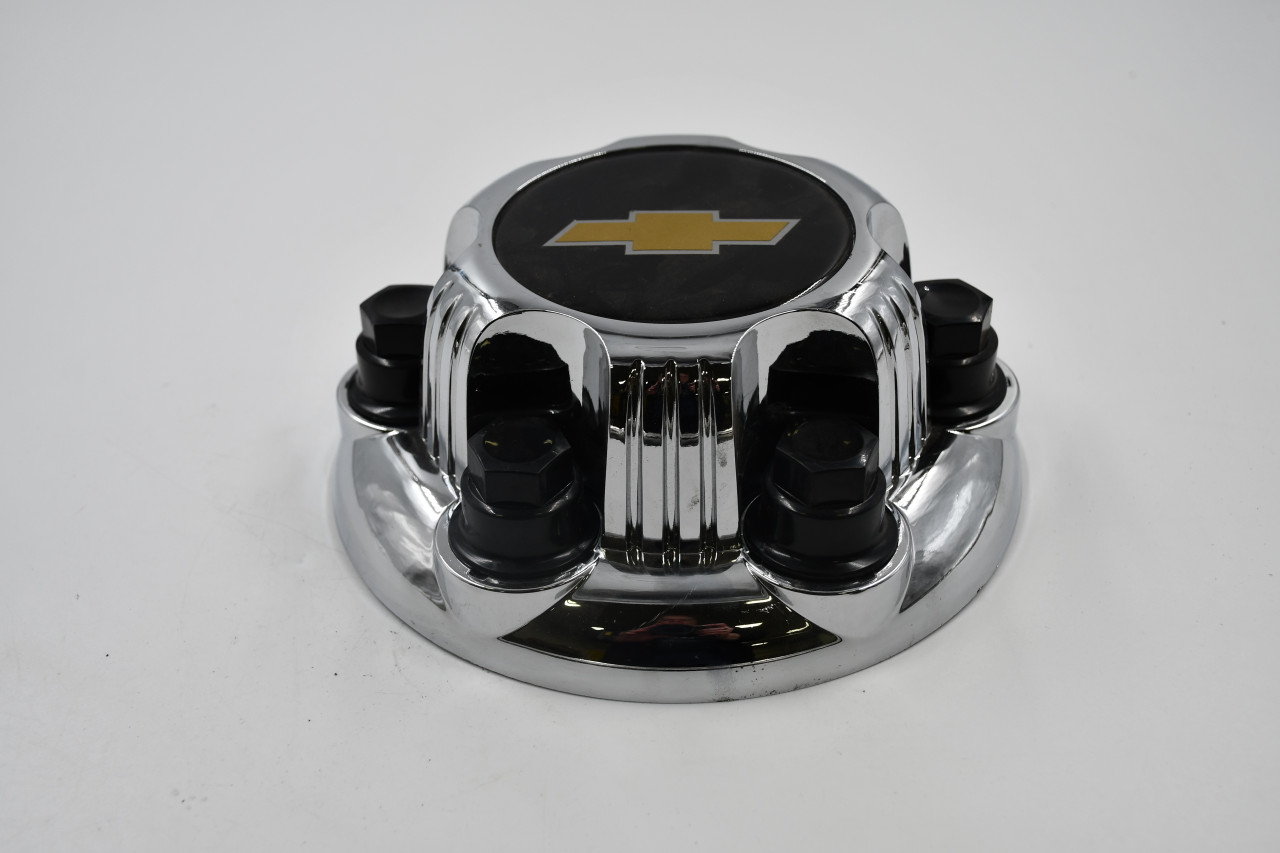 AfterMarket Chrome w/ Black & Gold Insert Wheel Center Cap Hub Cap 5129C(CHV) 7.375" AfterMarket 6 Lug fits Chevy