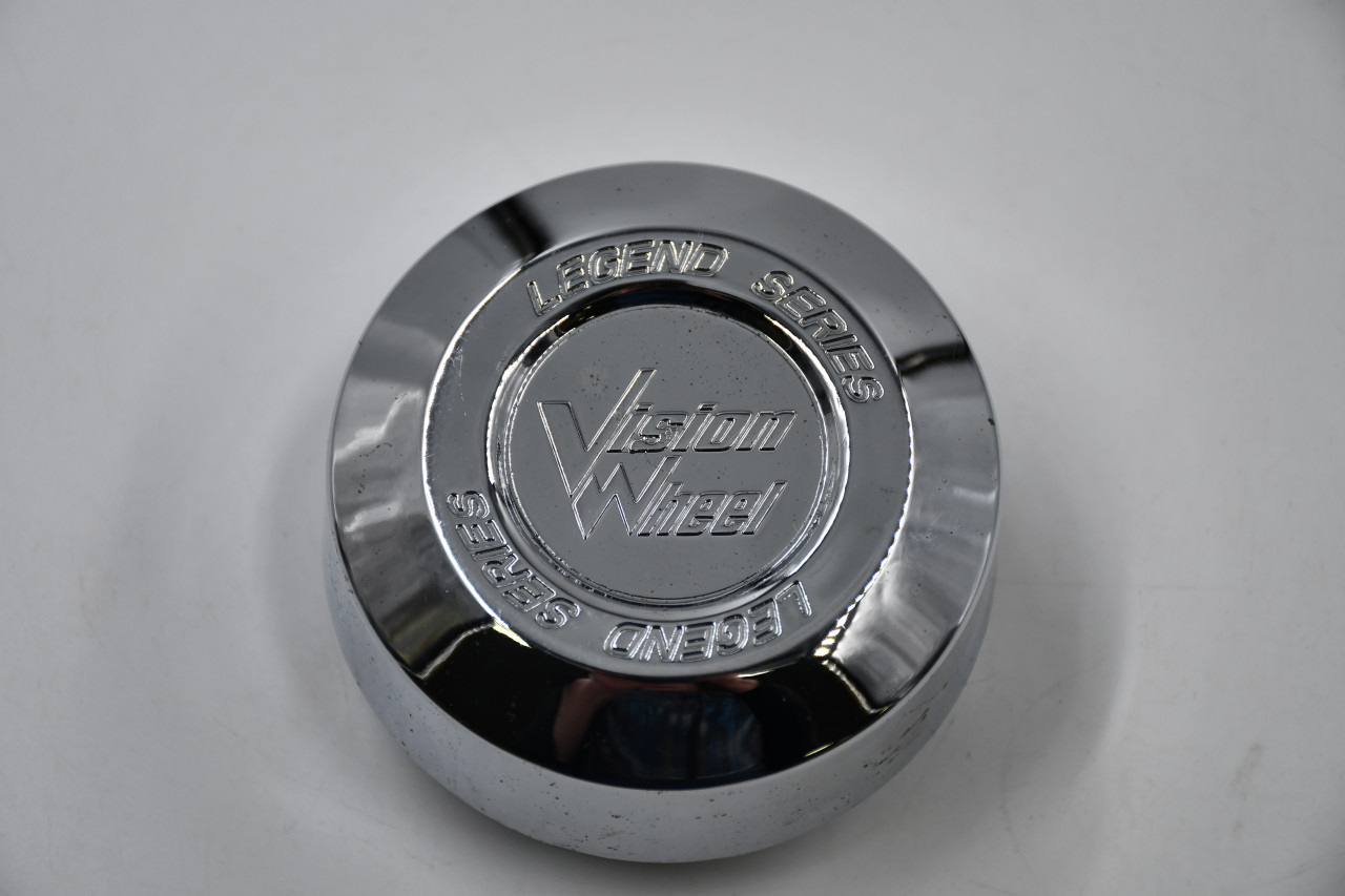 Vision Wheels Chrome Wheel Center Cap Hub Cap C141-TP-CAP(VIS) 3.5" Legend Series Snap in Old Logo