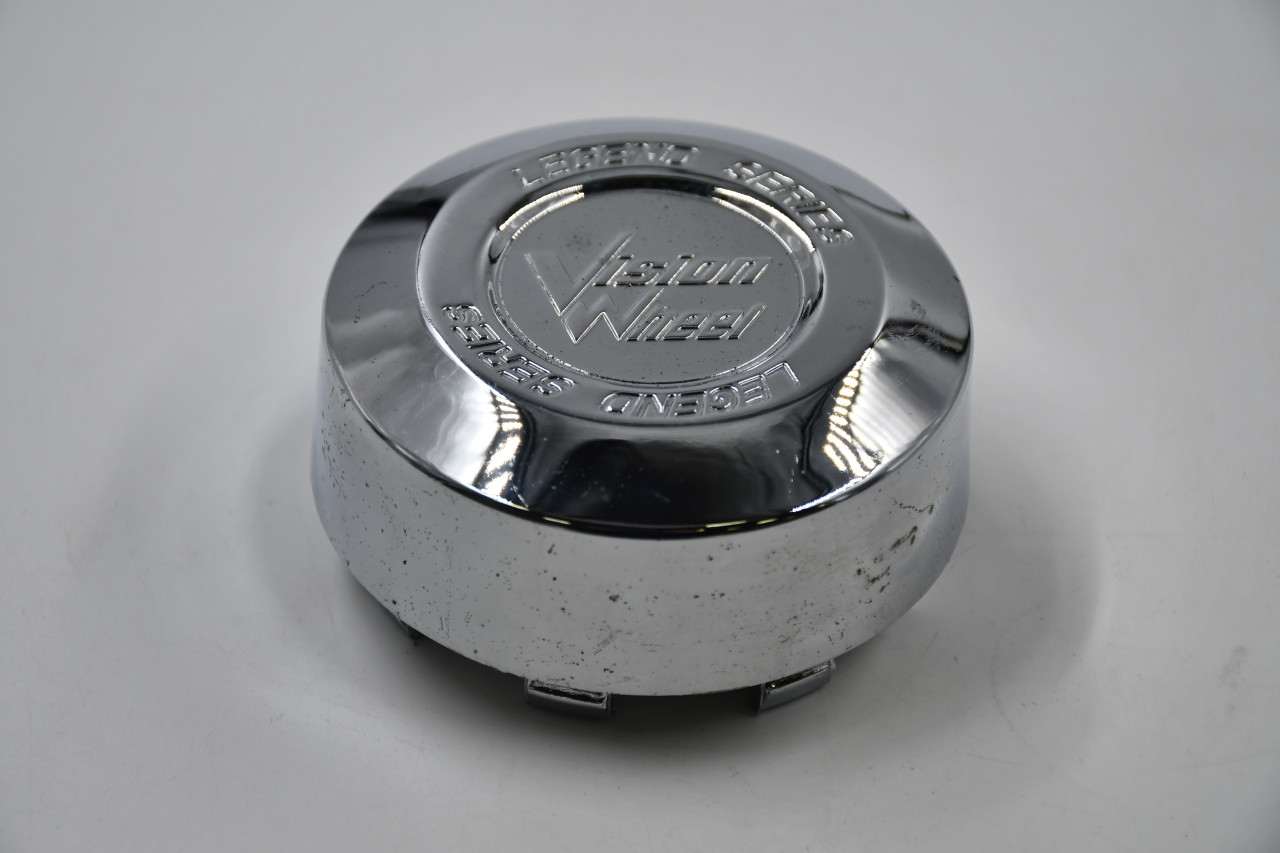 Vision Wheels Chrome Wheel Center Cap Hub Cap C141-TP-CAP(VIS) 3.5" Legend Series Snap in Old Logo