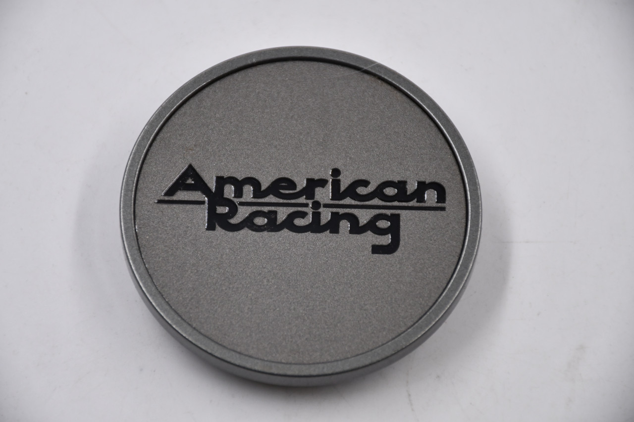 American Racing GunMetal w/ Gloss Black Lettering Wheel Center Cap Hub Cap BC-966(AR,GM) 2.75" Amerincan Racing Snap in