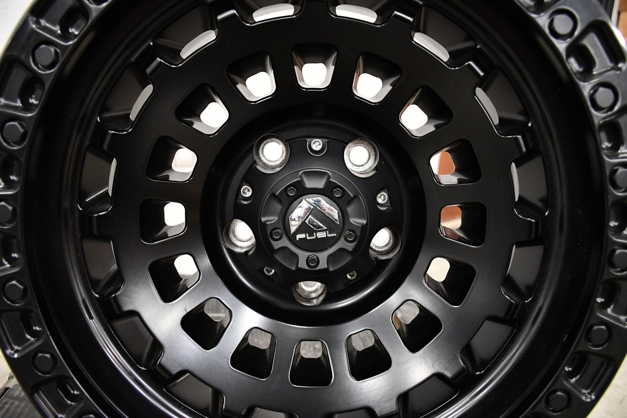 Set 4 Fuel D633 Zephyr 17x8.5 5x4.25 Matte Black Wheels 17" 25mm Rims