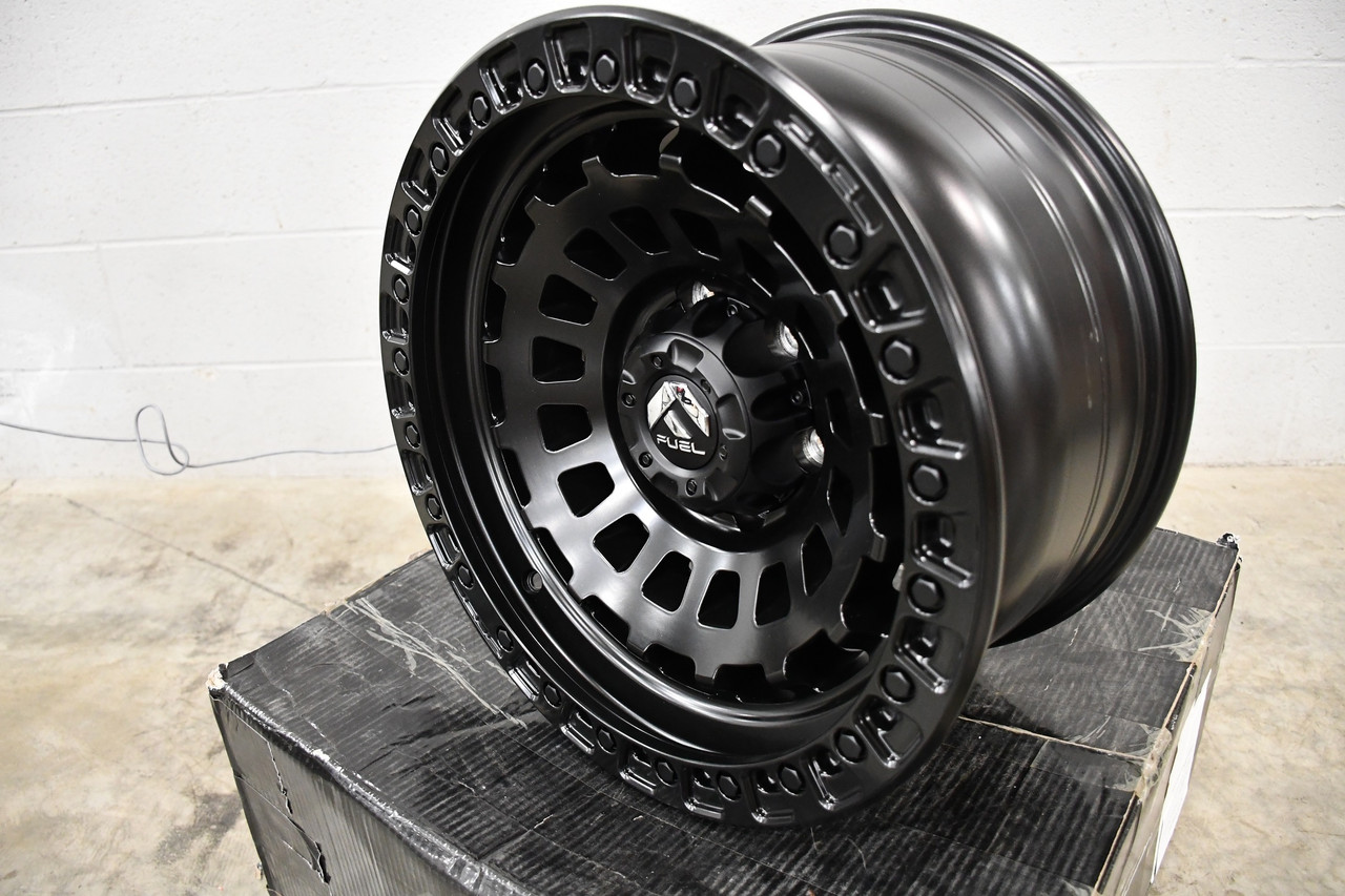 Set 4 Fuel D633 Zephyr 17x8.5 5x4.25 Matte Black Wheels 17" 25mm Rims