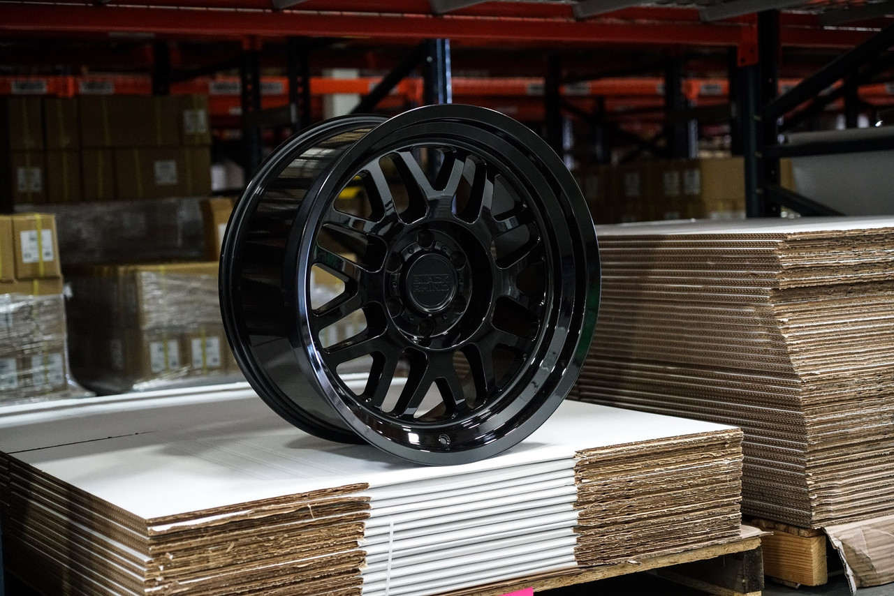 Black Rhino Delta 17x9.5 8x6.5 Gloss Black Wheel 17" -18mm Rim