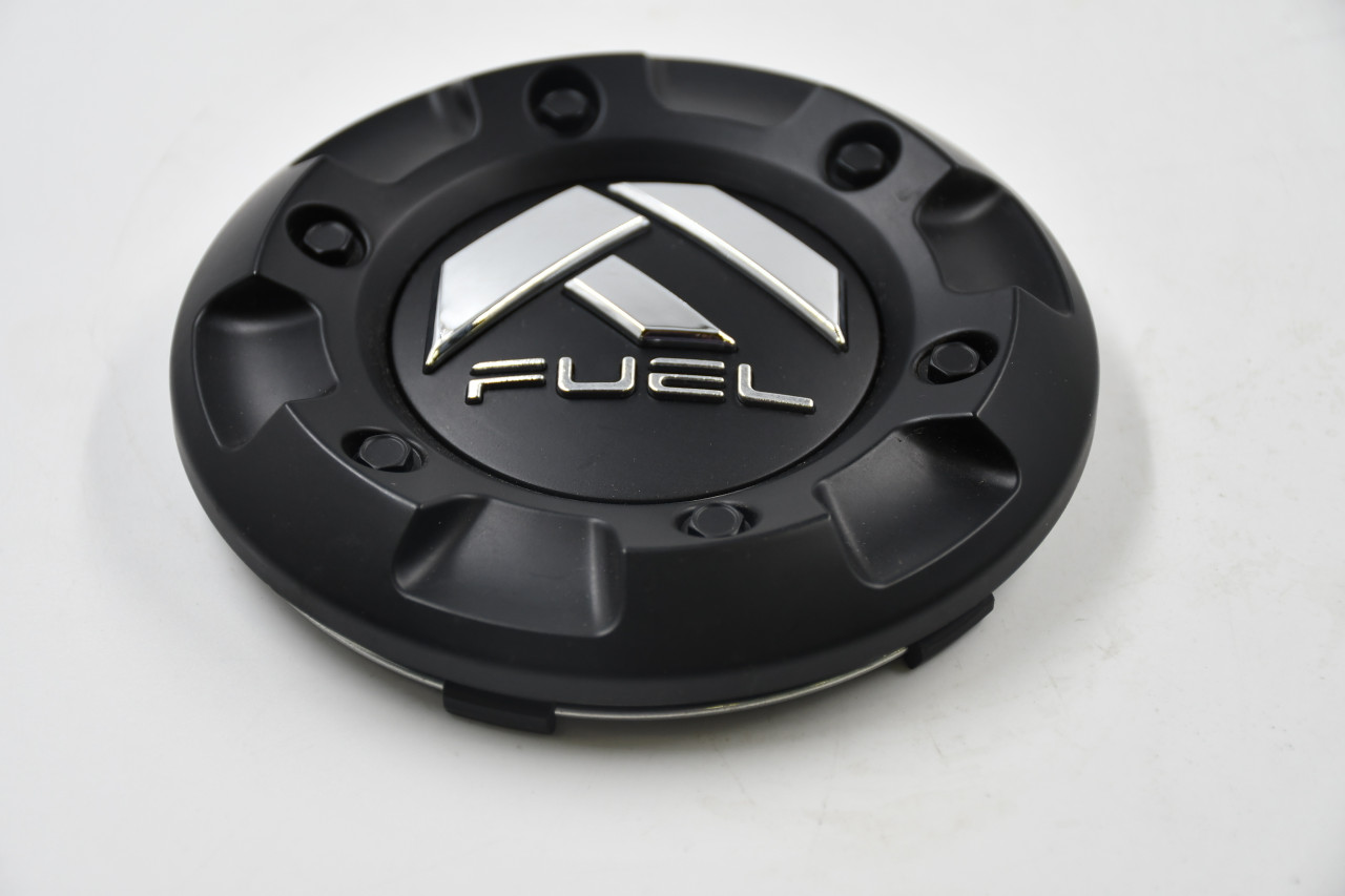 Fuel Satin Black w/ Chrome Logo Wheel Center Cap Hub Cap 1002-43/SB 5.125" Fuel Wheels Snap in