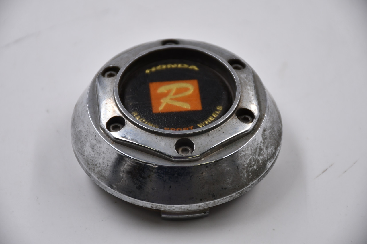 Honda Racing Sport Wheels Chrome w/Black, Red, Gold Logo Wheel Center Cap Hub Cap MK-001(HON) 2.75" Honda Racing Sport Wheels Snap in