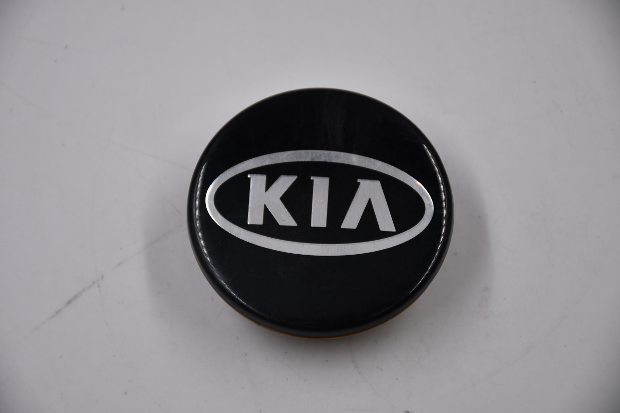 KIA Gloss Black w/ Chrome Logo Wheel Center Cap Hub Cap 52960 2F000/100(BLK) 2.375" KIA OEM Snap in