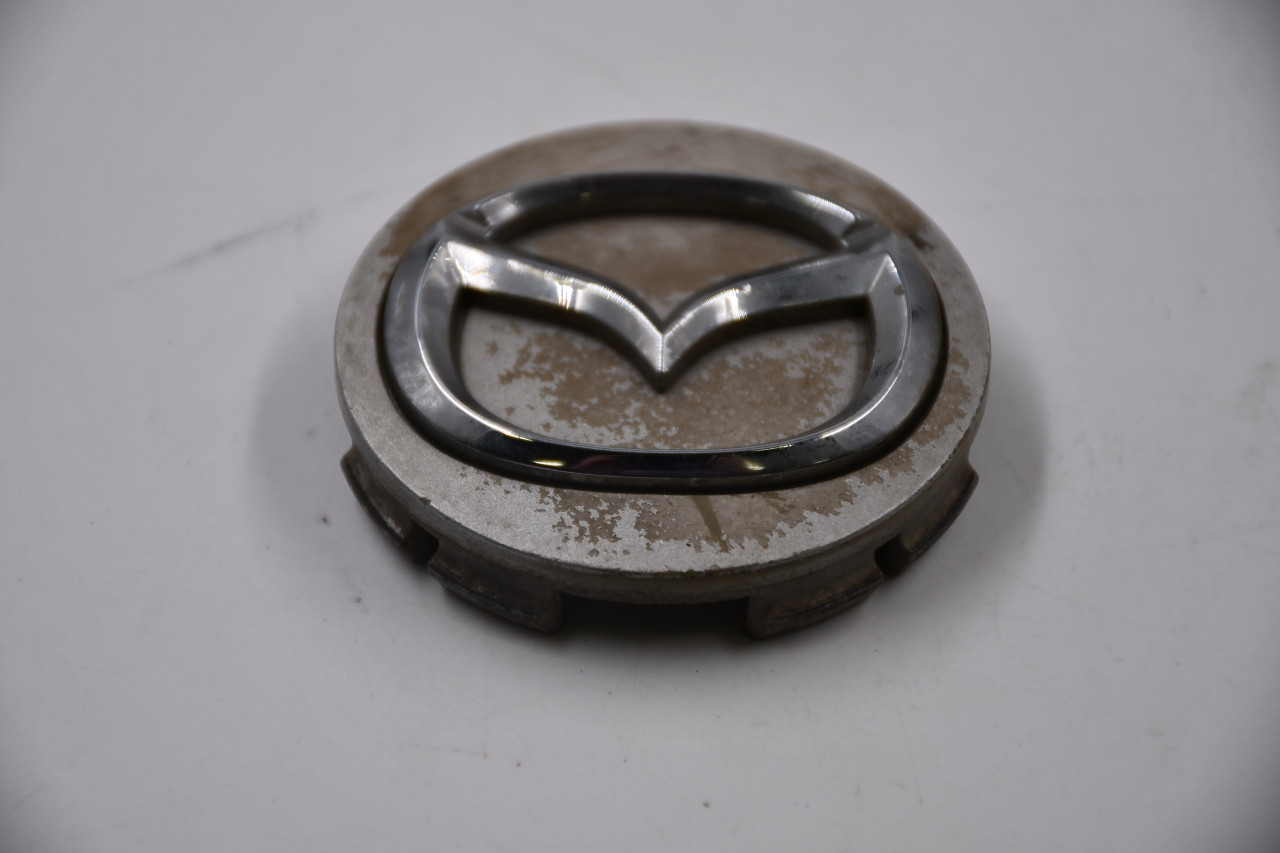 Mazda Silver w Chrome Logo Wheel Center Cap Hub Cap 2874(Silver) 2.125" Mazda Snap in