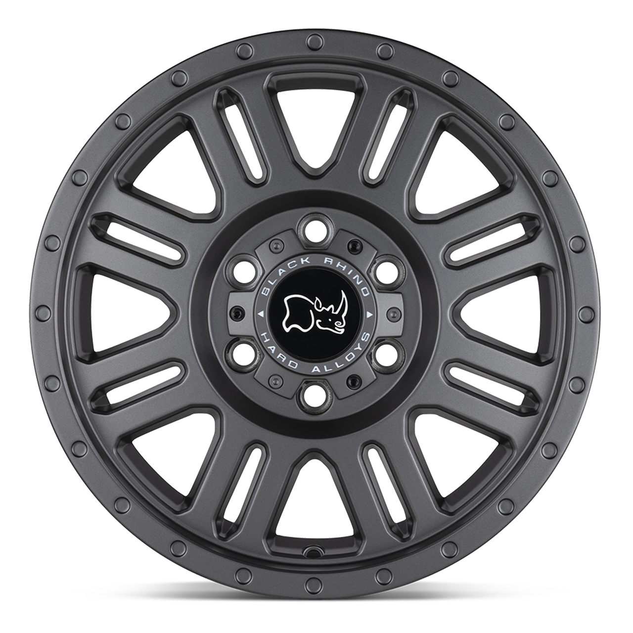Set 4 17" Black Rhino Yellowstone 17x8 5x160 45mm Wheels Matte Gunmetal Rims