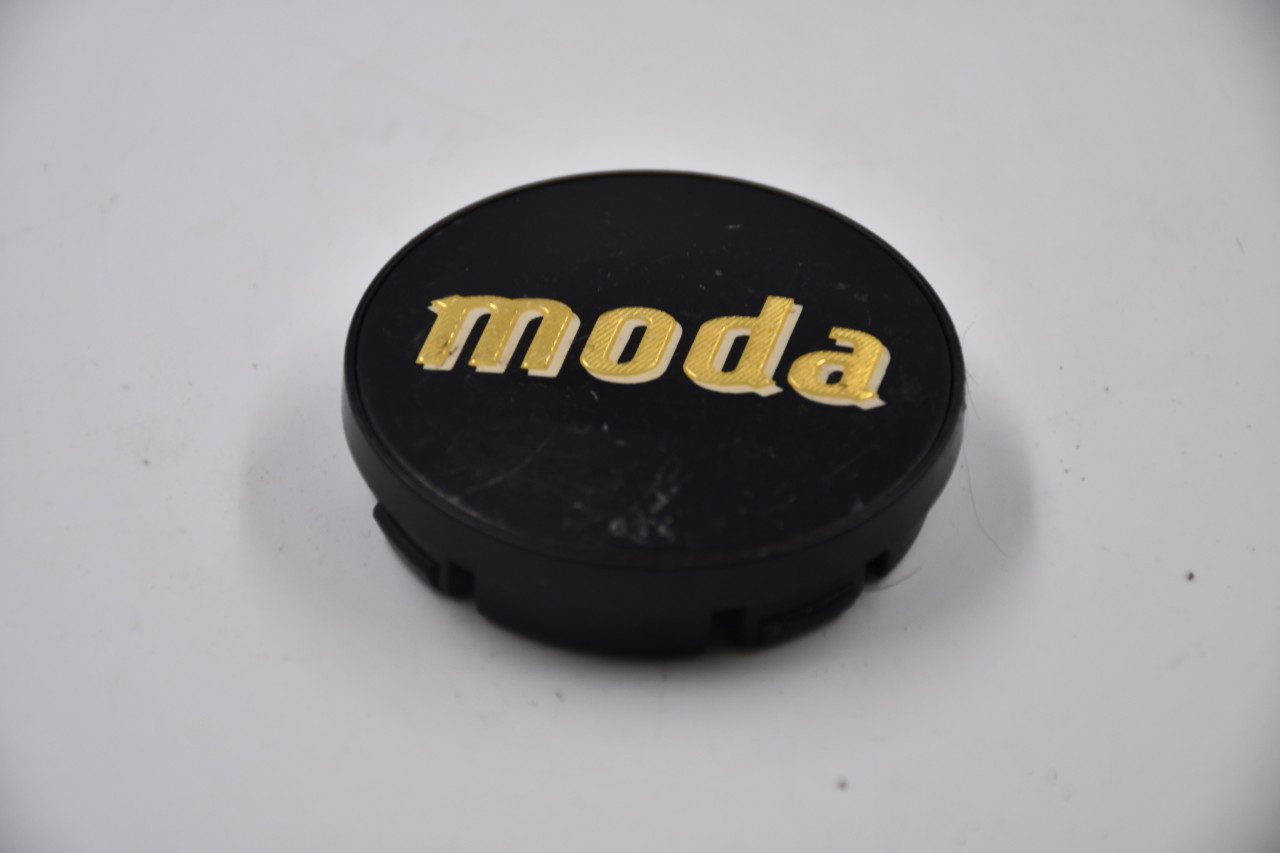 Moda Gloss Black w/ Gold Logo Wheel Center Cap Hub Cap 20092(BLK) 2.125" Moda Snap in