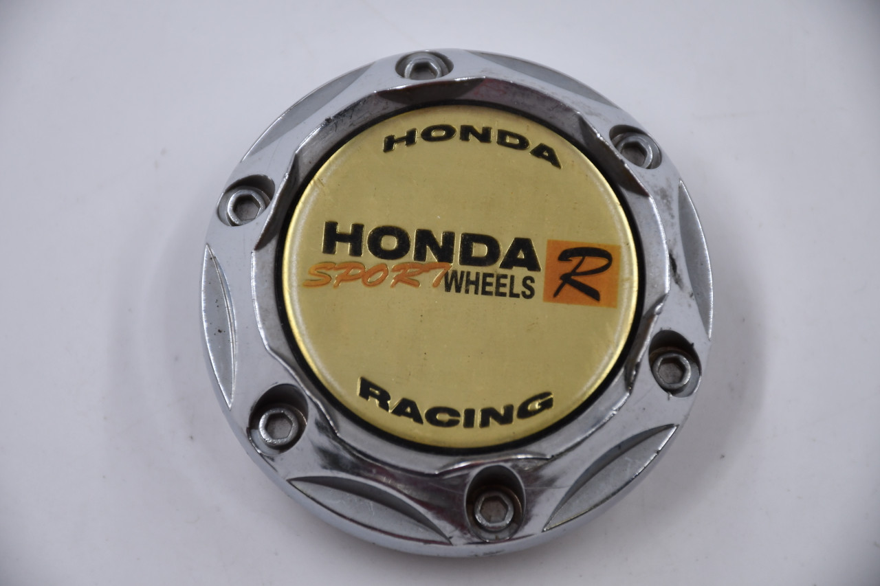 Honda Chrome Wheel Center Cap Hub Cap MK017 2.5" Honda Racing Sport Wheels Snap in