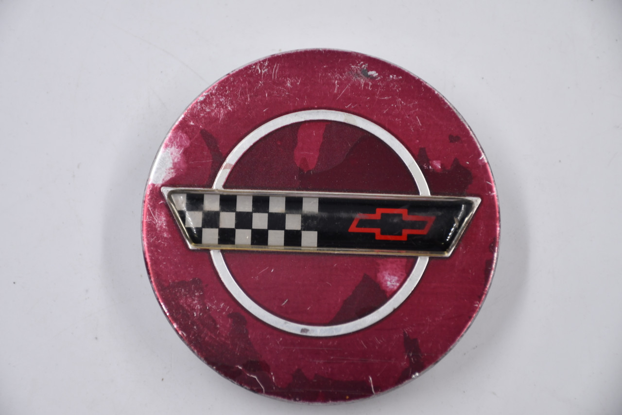 Chevrolet Burgandy w/ Chrome, Black, Red Logo Wheel Center Cap Hub Cap 10137865 3" 1993-96 Corvette