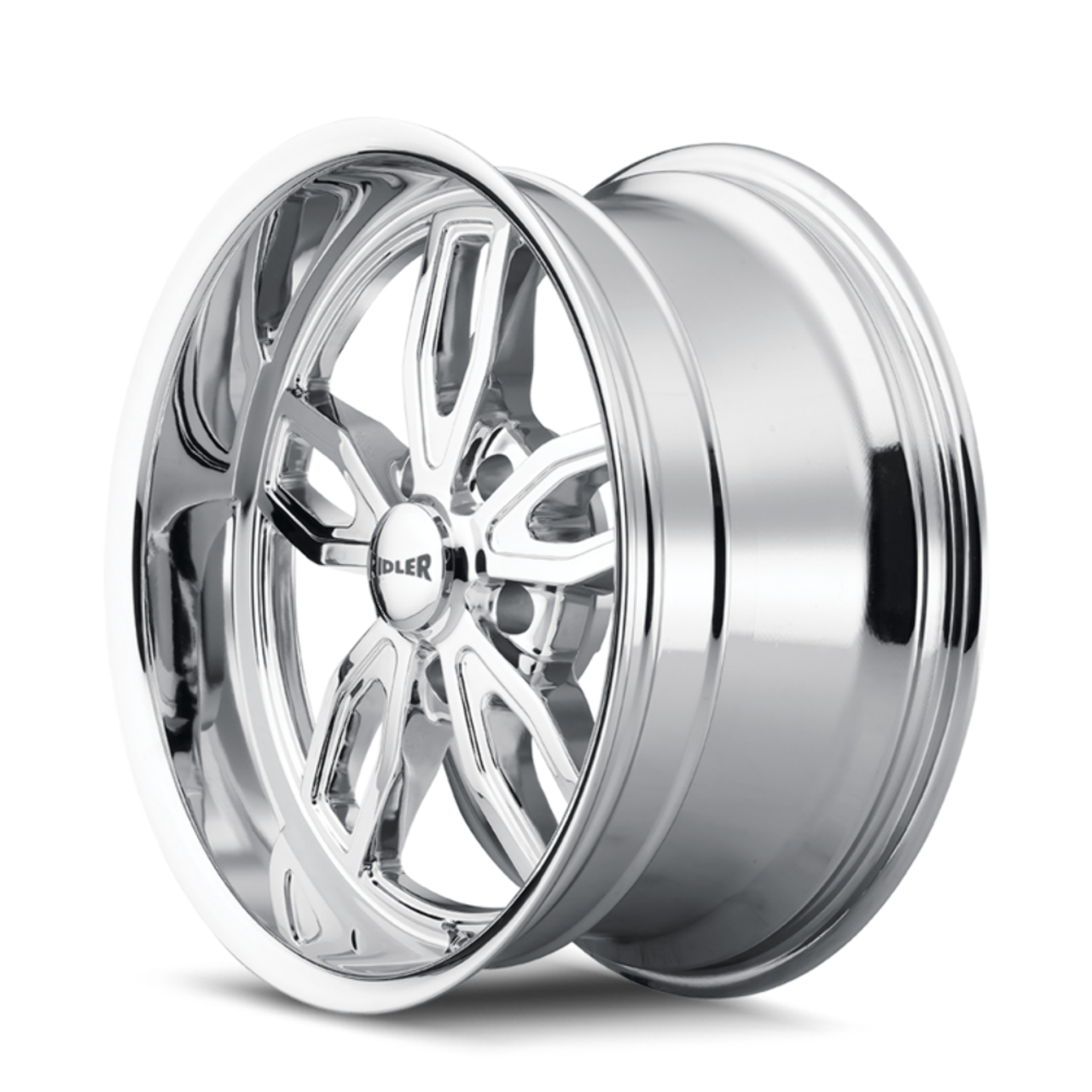 20" Ridler 608 20x10 Chrome 5x5 Wheel 0mm Rim For Jeep Chevy GMC