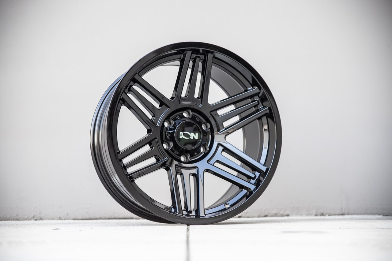 17" Ion 147 17x9 Gloss Black 6x5.5 Wheel 0mm Rim