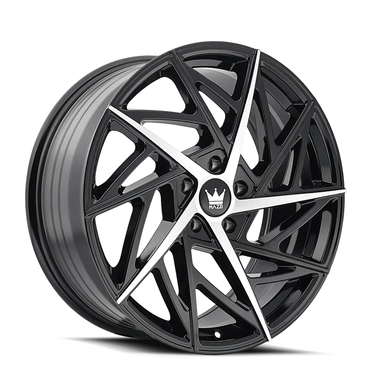 18" Mazzi Freestyle 18x8 Gloss Black Machined 5x112 Wheel 35mm Car Suv Rim