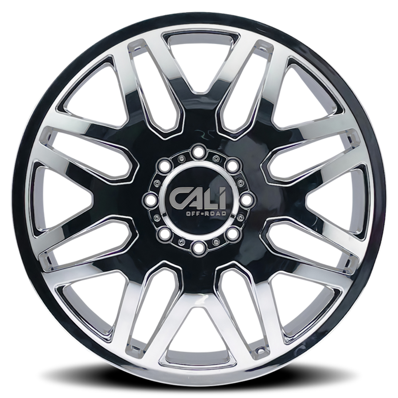 24" Cali Off-Road Invader Dually 24x8.25 Chrome 8x200 Wheel 115mm Rim