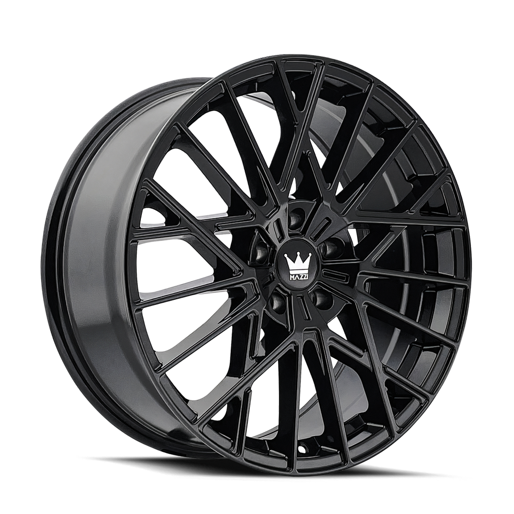 Set 4 18" Mazzi Jinx 18x8 Gloss Black 5x120 Wheels 40mm Car Suv Rims