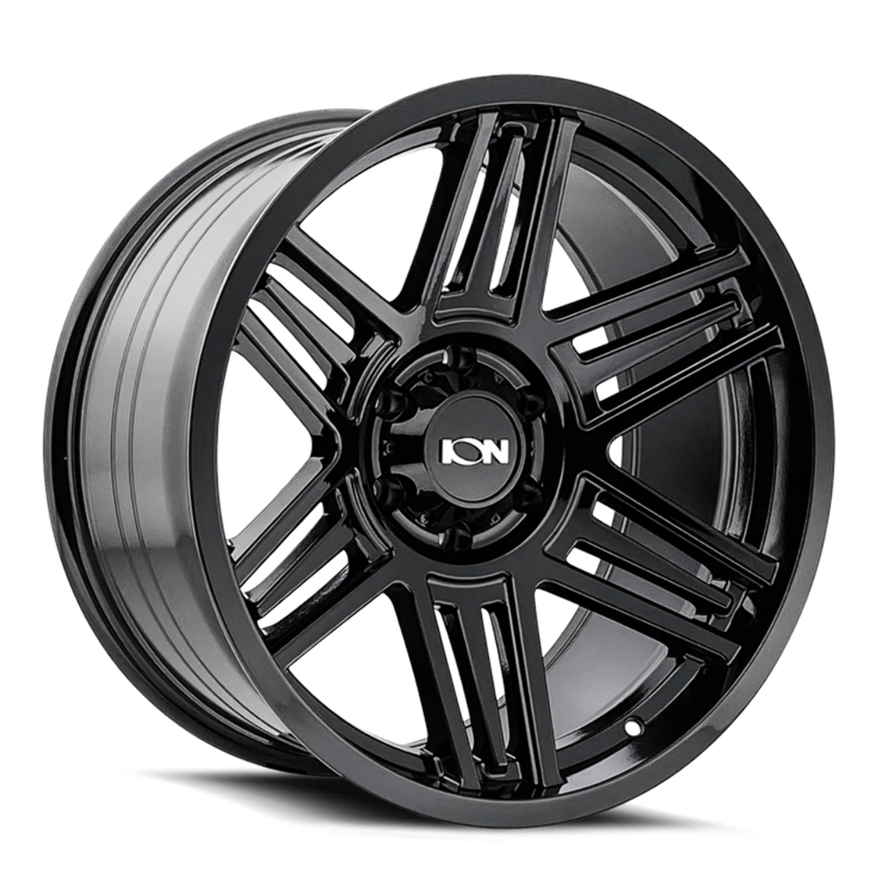 Set 4 20" Ion 147 20x9 Gloss Black 5x150 Wheels 18mm For Toyota Truck Suv Rims