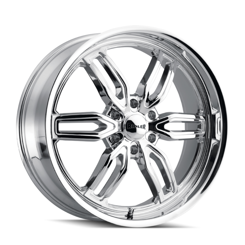 Set 4 20" Ridler 609 20x9 Chrome 6x5.5 Wheel 30mm Rim For Chevy GMC Ram Cadillac