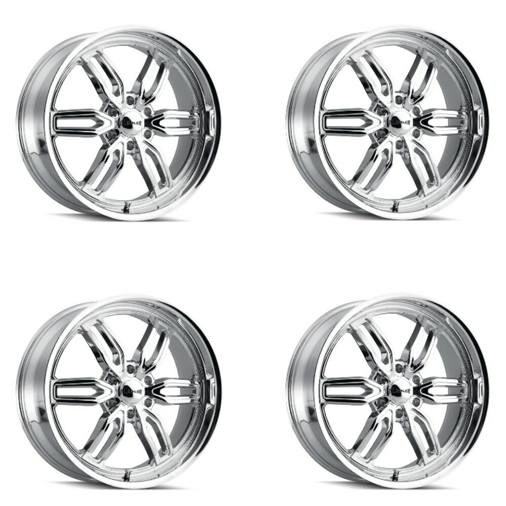 Set 4 20" Ridler 609 20x9 Chrome 6x5.5 Wheel 30mm Rim For Chevy GMC Ram Cadillac