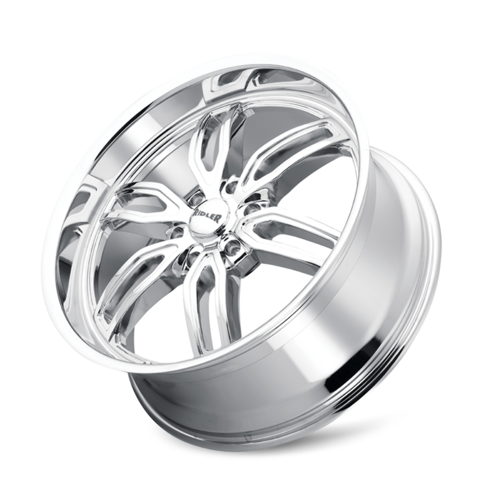 Set 4 20" Ridler 609 20x9 Chrome 6x5.5 Wheel 30mm Rim For Chevy GMC Ram Cadillac