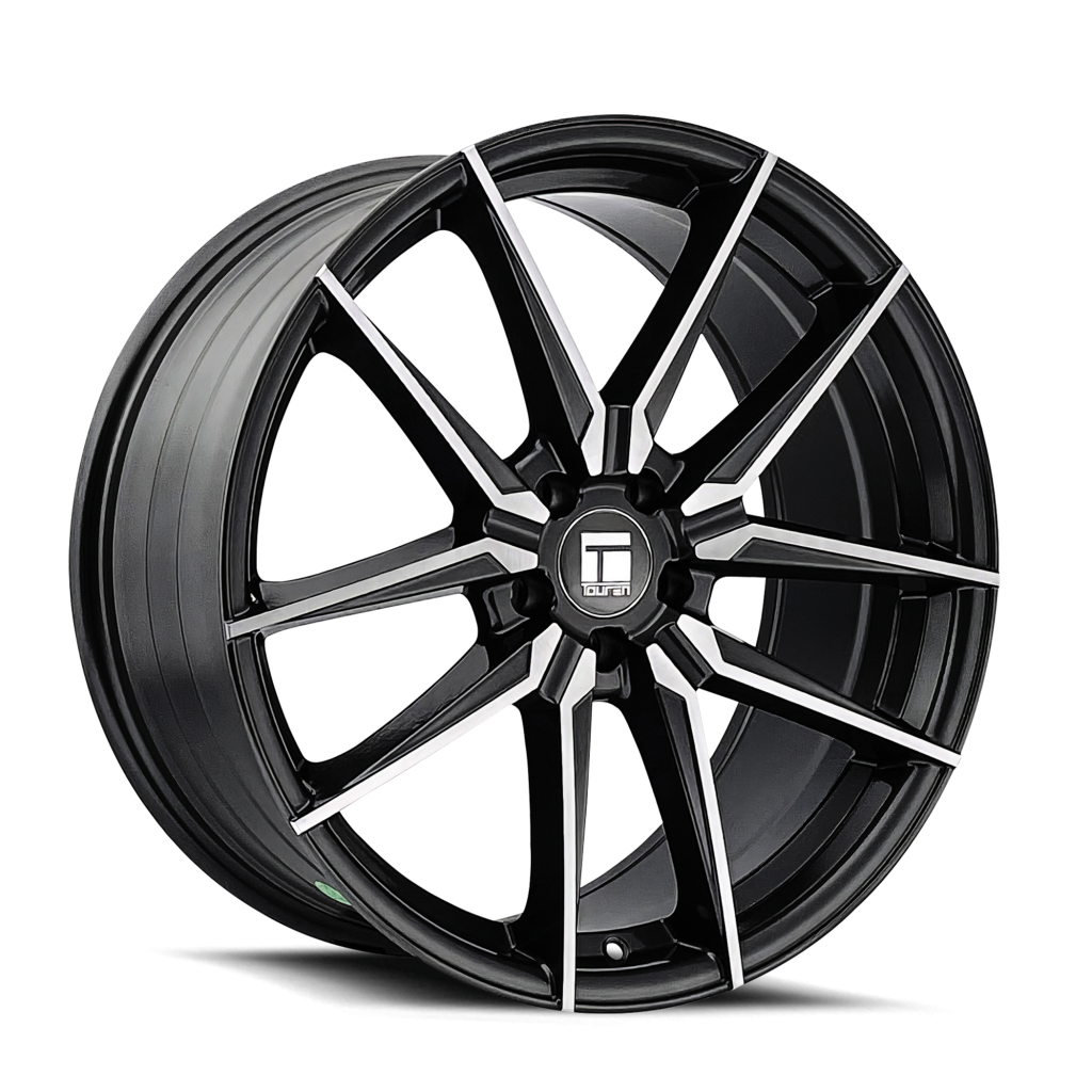 Set 4 18" Touren TR94 18x8 Brushed W Dark Graphite Window 5x120 Wheels 35mm Rims