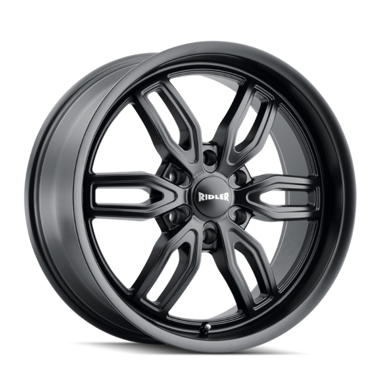 Set 4 22" Ridler 609 22x9.5 Matte Black 6x5.5 Wheels 30mm Rims For Chevy GMC Ram
