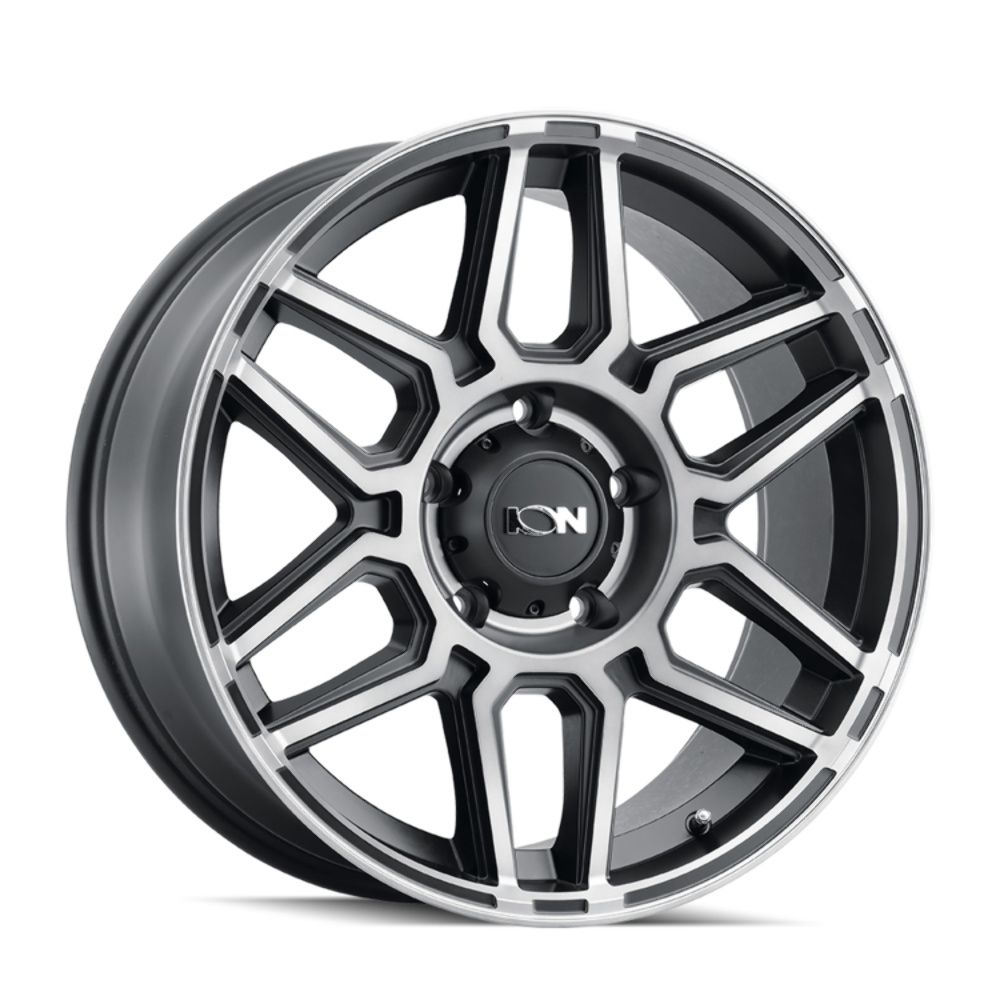 Set 4 20" Ion 146 20x9 Matte Black W Machined Dart Tint 6x5.5 Wheels 18mm Rims