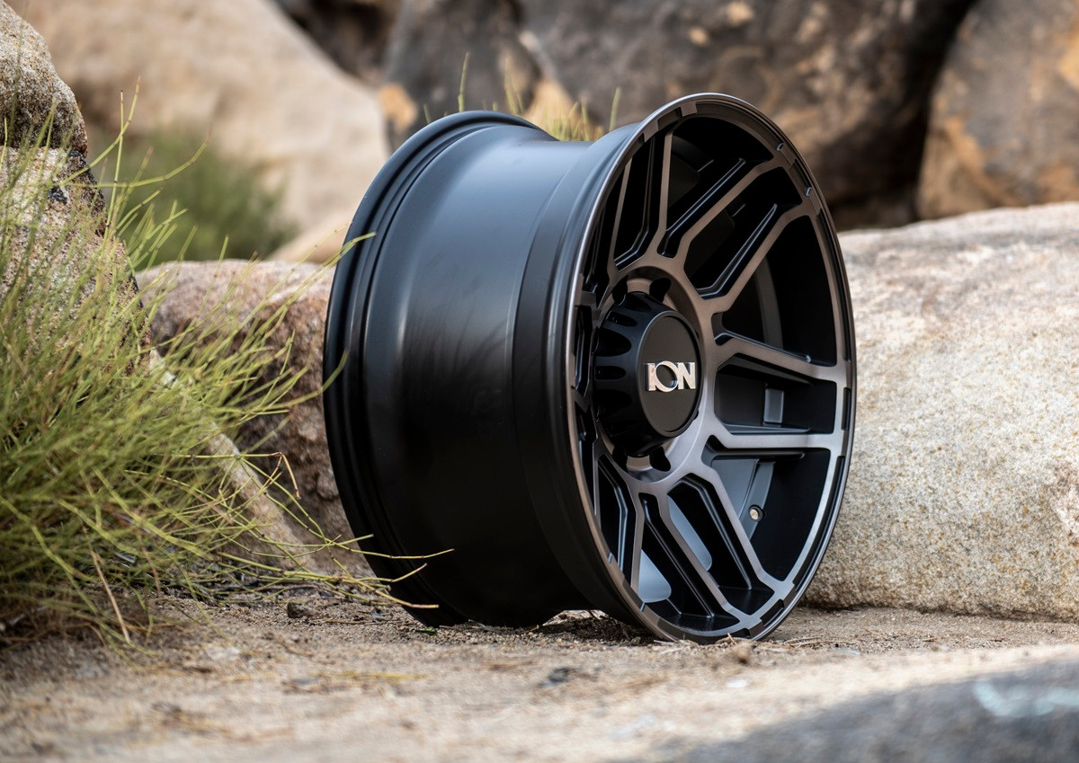 Set 4 20" Ion 146 20x9 Matte Black W Machined Dart Tint 6x5.5 Wheels 18mm Rims