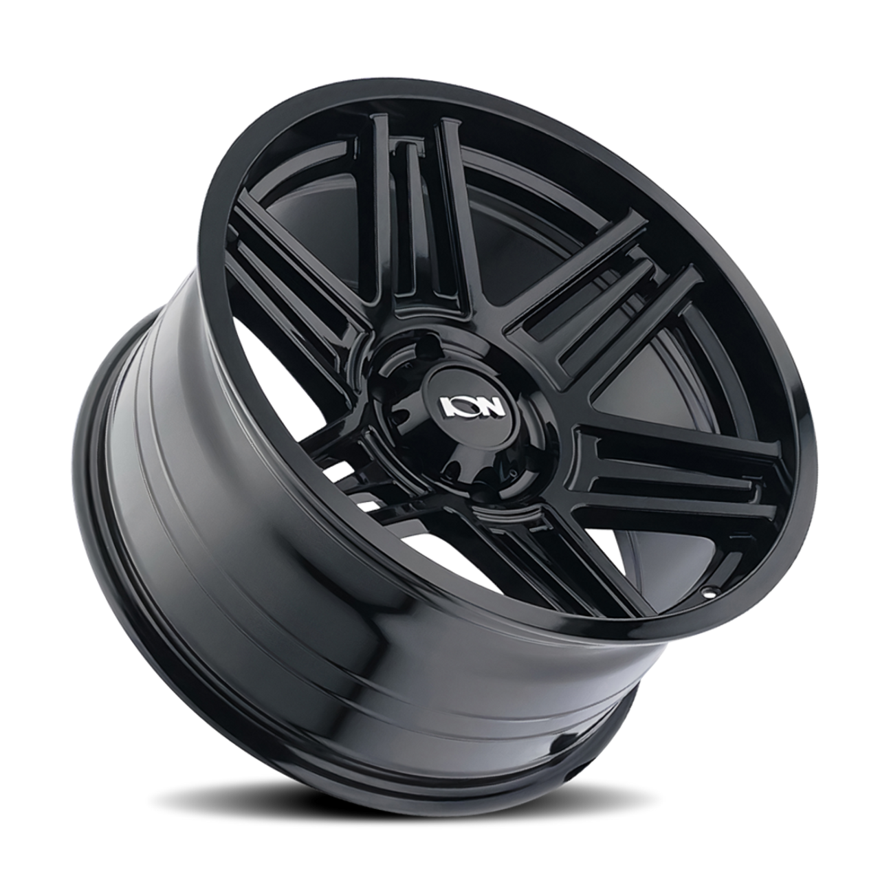 Set 4 20" Ion 147 20x9 Gloss Black 6x5.5 Wheels 18mm For Chevy GMC Cadillac Rims