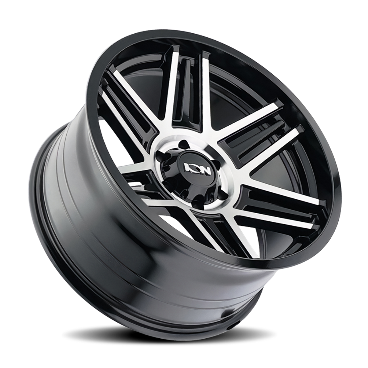 Set 4 20" Ion 147 20x10 Black Machined 8x6.5 Wheels -19mm Lifted Truck Rims