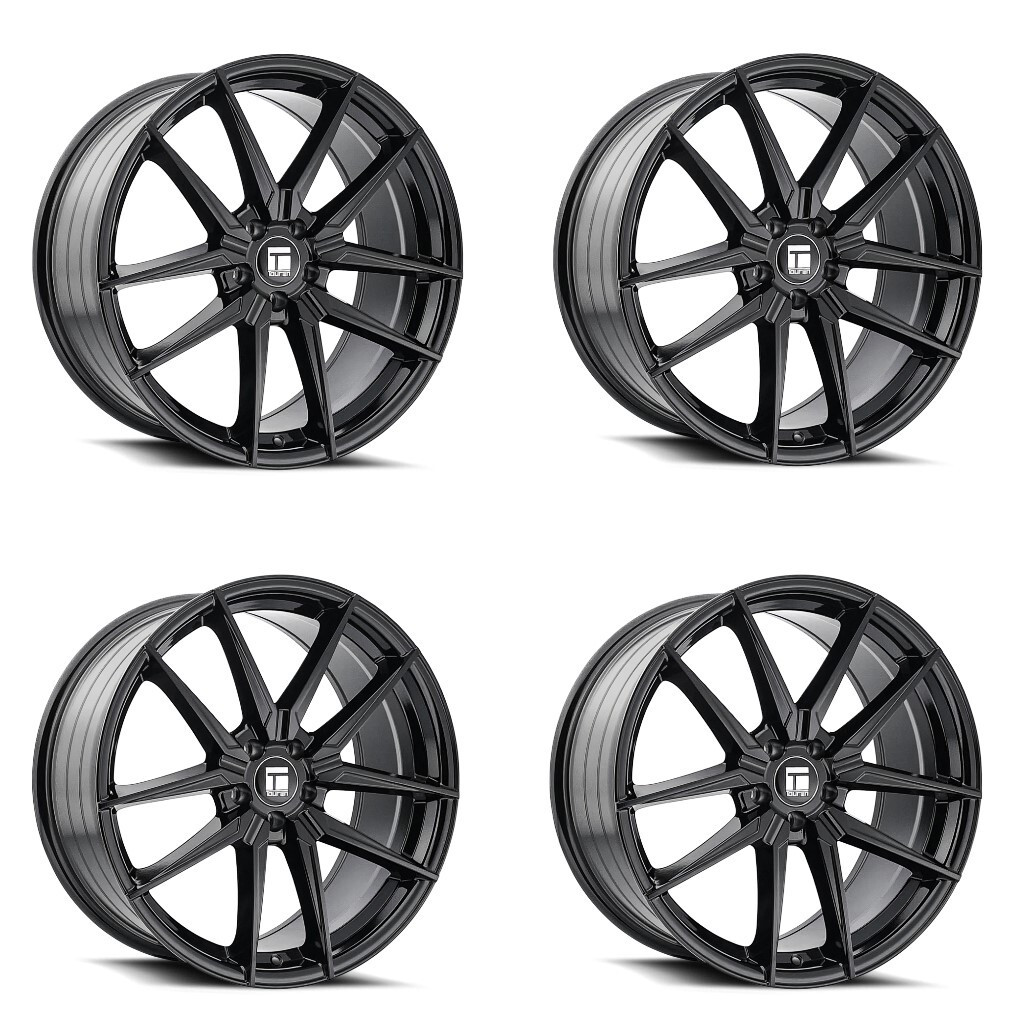 Set 4 18" Touren TR94 18x8 Gloss Black 5x112 Wheels 35mm Rims