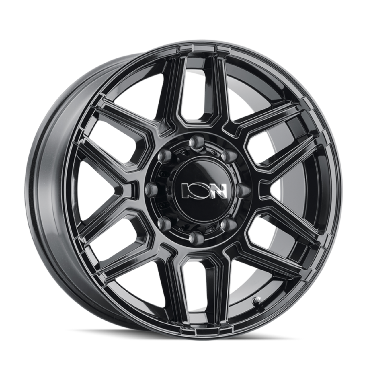Set 4 17" Ion 146 17x9 Gloss Black 8x6.5 Wheels 0mm Rims For Chevy Ford