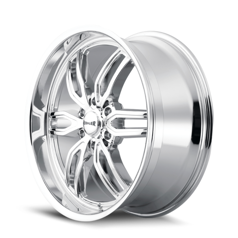 Set 4 20" Ridler 609 20x9 Chrome 6x5.5 Wheel 18mm Rim For Chevy GMC Ram Cadillac